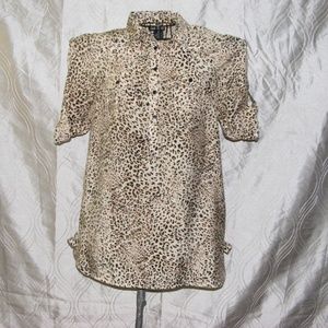 Animal Print Top Cotton Express